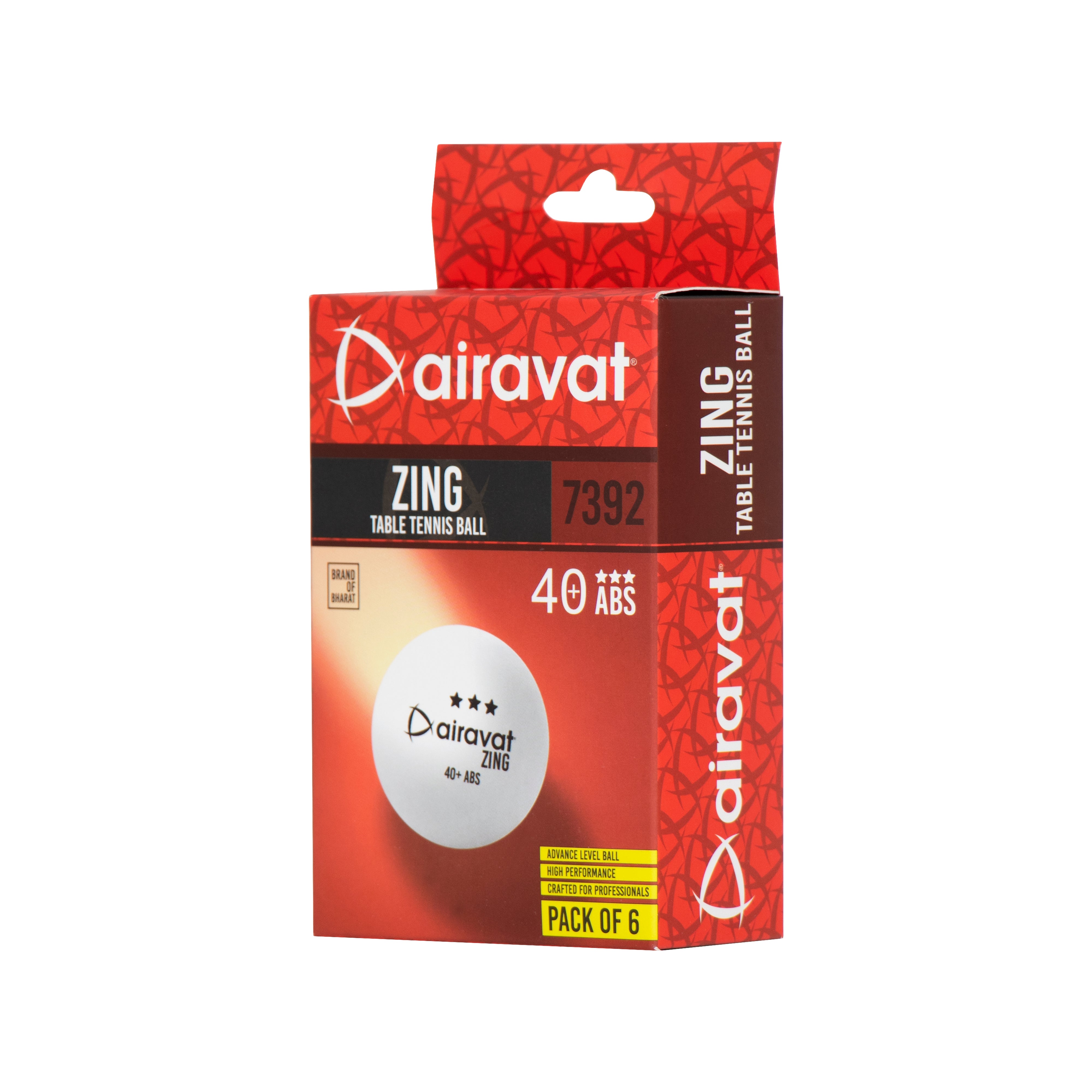 Airavat Zing 7392 3 Star T.T. Ball White 40+