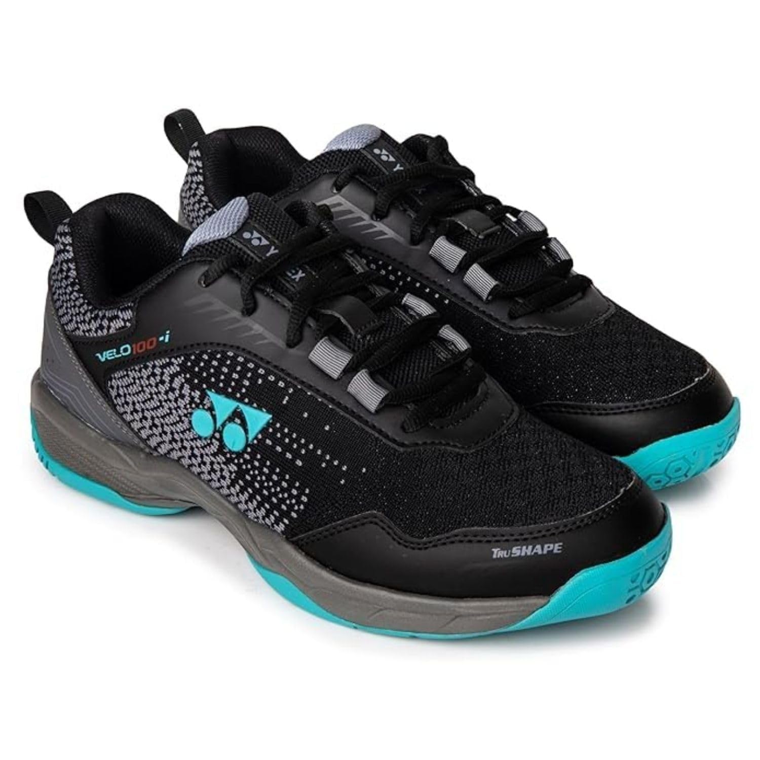Yonex Non Marking Shoes V100-I - Black / Vivid Sky UK 11 Yonex