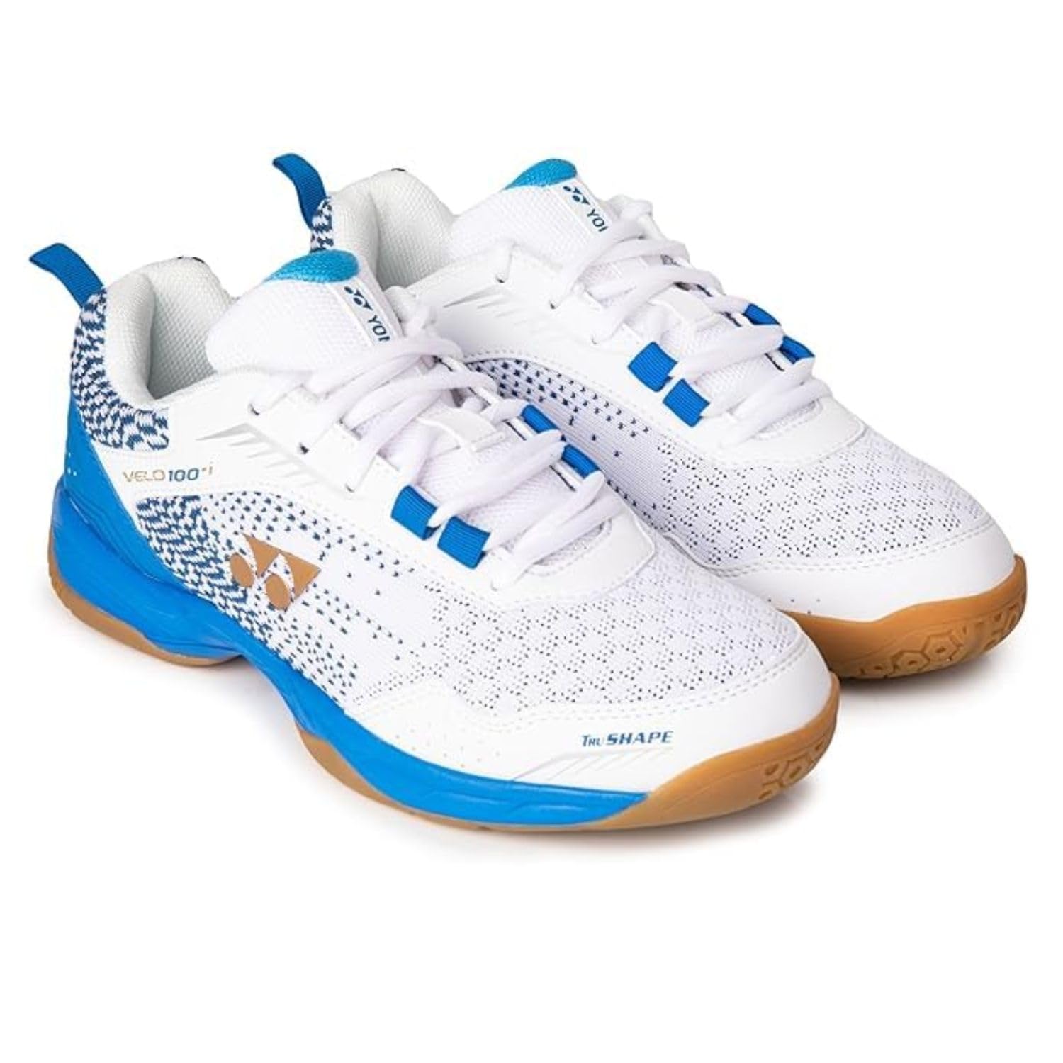 Yonex Non Marking Shoes V100-I - White / Blue Hawaii UK 5 Yonex