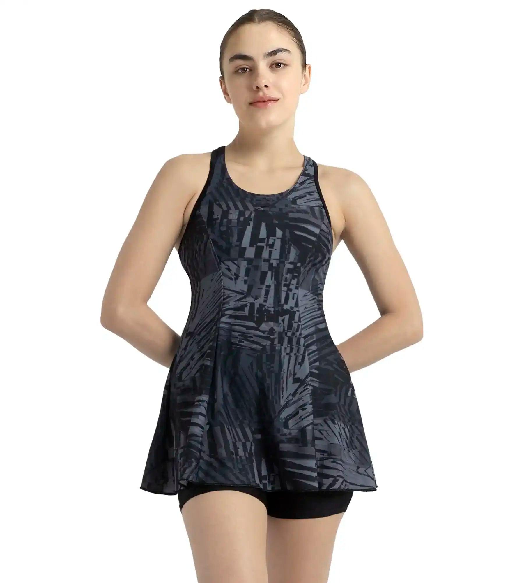 Speedo Boomstar AOP Swimdress with Boyleg 808876