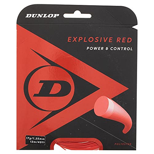 Dunlop Explosive Red 16g Tennis String, 1 Set